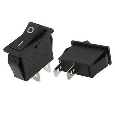 

2 Pcs Black Snap-in On Off I/O SPST Rocker Switch 2 Pin 15A/250V 20A/125V AC