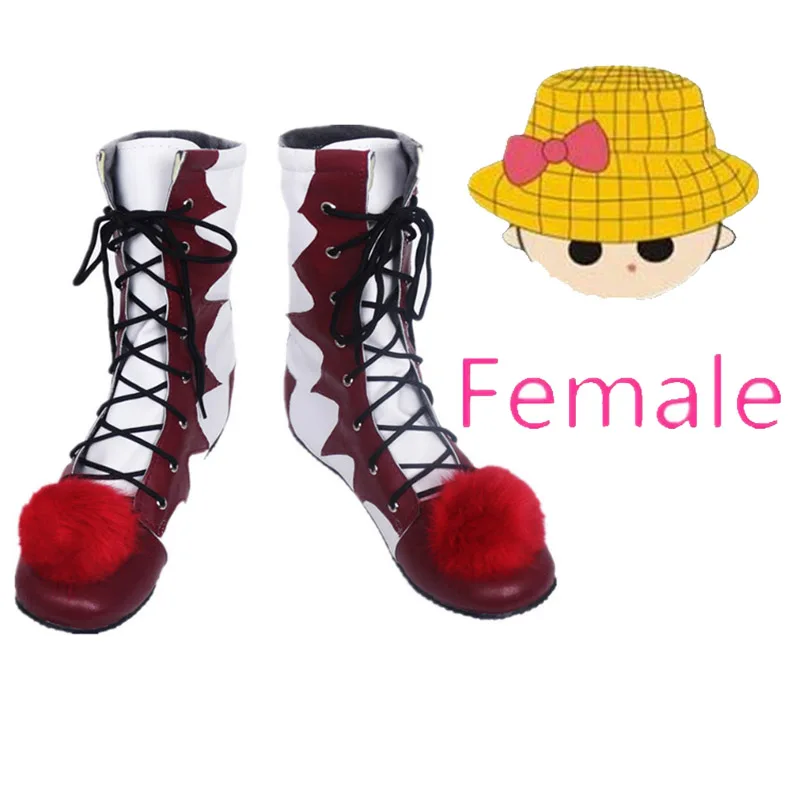female shoe Stephen King's It Clown Pennywise обувь и маски маскарадные костюмы для взрослых мужчин и женщин ботинки Шлем Хэллоуин вечерние реквизит настроить - Цвет: female shoe