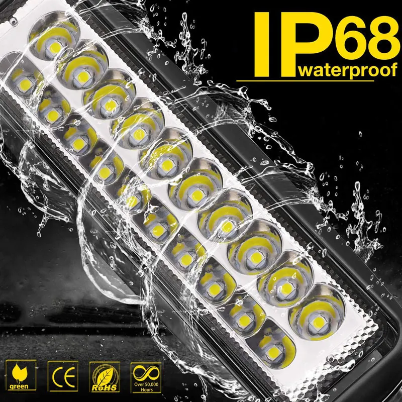 20 LED 80W Car Work Light Car Cube Away Off-Road Fog Lights Led Light Bar Strip Light Premium For Jeep Car Truck SUV