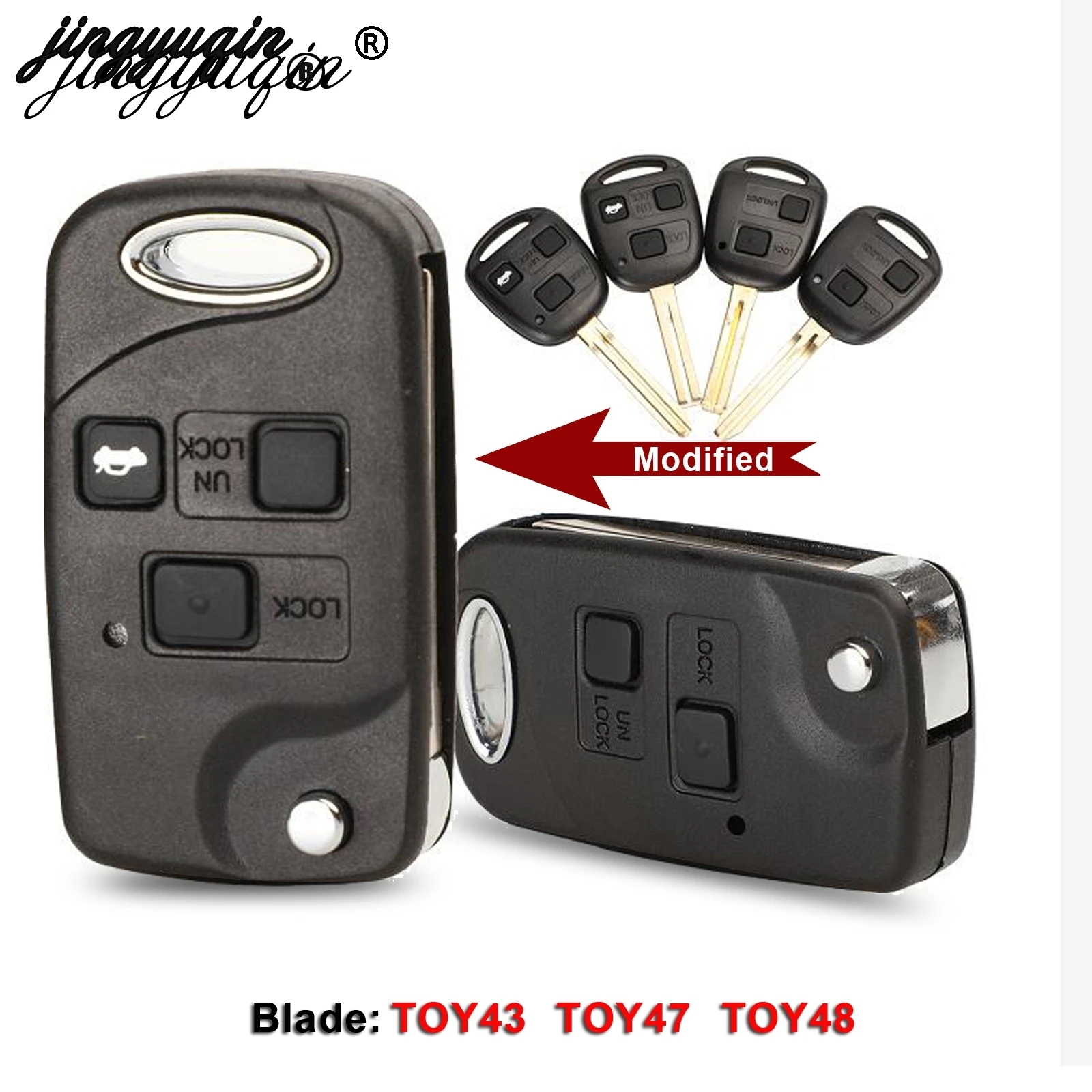 Дистанционный чехол для автомобильного ключа 2/3 BTN Toyota Yaris Prado Tarago Camry Corolla