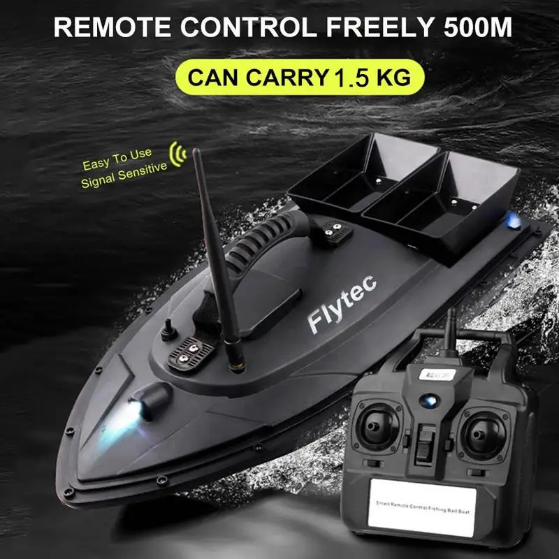 

Portable Remote Control Fishing Bait Boat 400m Sea Beach Water Outdoor Fish Finder Durable Feeding Particles Tackle Toys Black