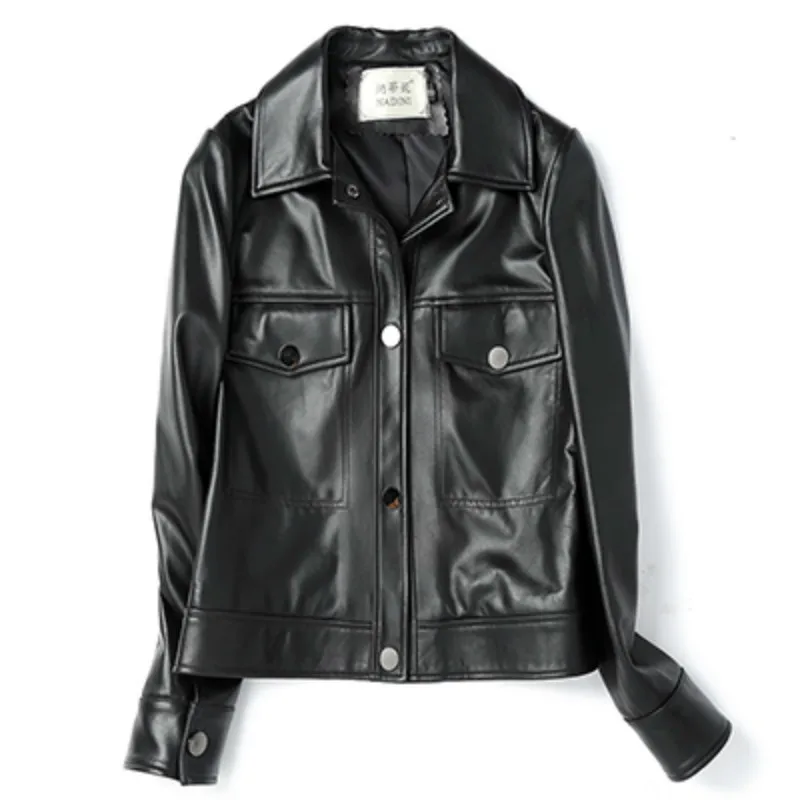 

Spring Autumn Real Genuine Leather Jacket Women Clothes 2020 Korean Vintage Sheepskin Coat Streetwear Tops Chaqueta Mujer ZT3545