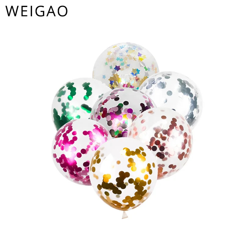 WEIGAO шары с золотыми конфетти 12 дюймов латексные шарики для вечеринки с золотыми конфетти точками для свадьбы помолвки вечерние украшения