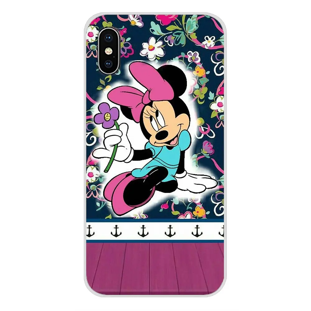 Для Apple iPhone X XR XS 11Pro MAX 4S 5S 5C SE 6S 7 8 Plus ipod touch 5 6 Милые Мультяшные Минни Маус аксессуары чехол для телефона