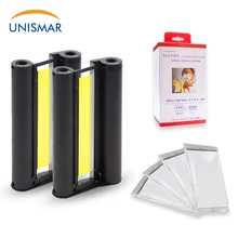 Unismar 2* Чернила+ 72* листы бумаги Набор для Canon Selphy Photo CP1300 CP1200 CP910 CP900 принтер чернильный картридж KP-36IN KP-108IN KP 108