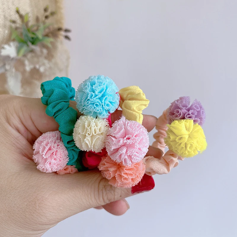 

New Kakakids Children Elastic Hairband Cute Polka Bow Maracas Headbands Girl Scrunchie Kids Ponytail Holder Hair Accessories