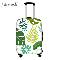 Jackhereook тропические растения печати чехол для дорожного чемодана зеленые листья чехол для багажа эластичная сумка для 18-32 дюймов багажа