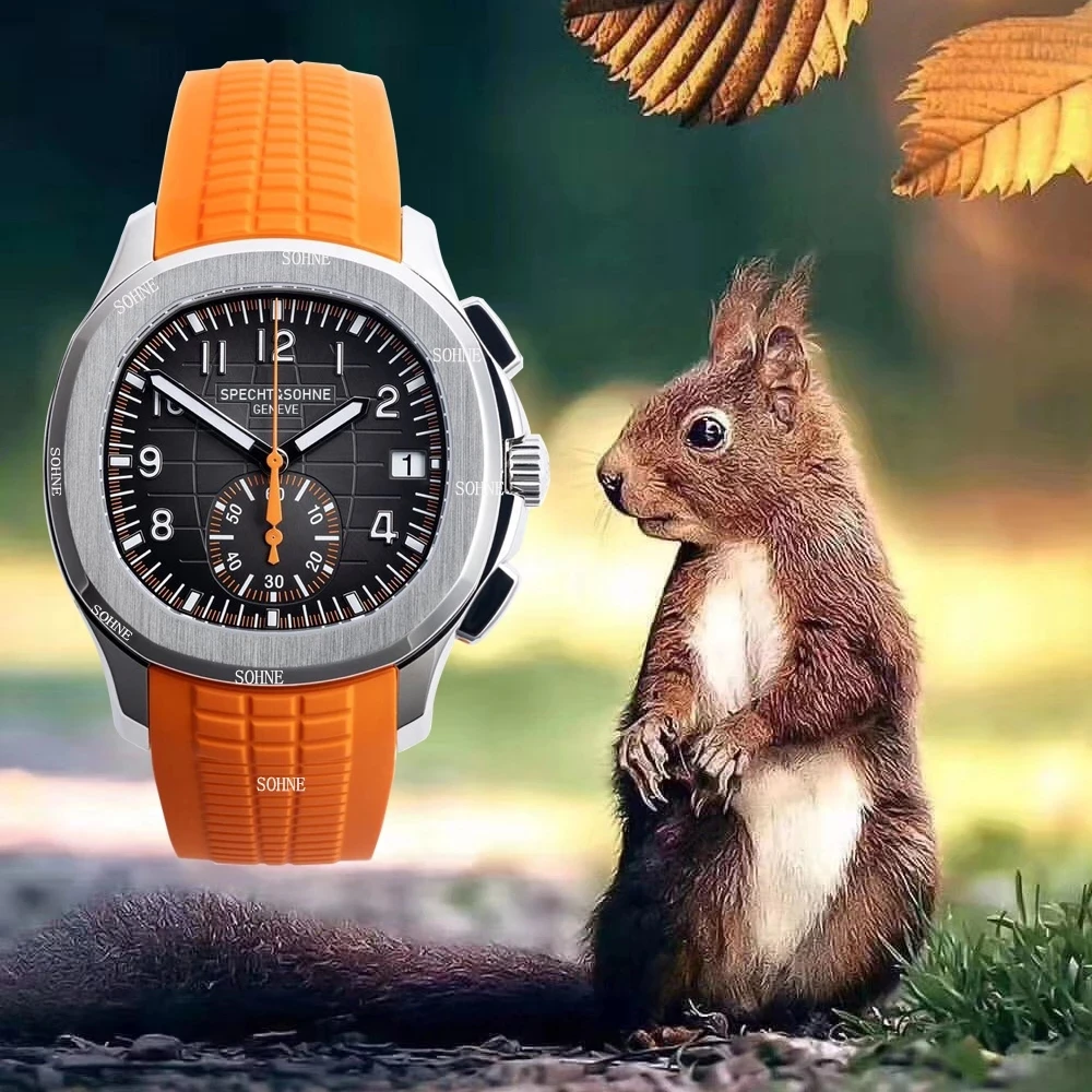 2021 Hot Selling Top Luxury Brand Specht&sohne Fashion Mens Watches Rubber Chronograph Sports