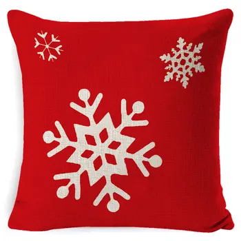 

Throw-Pillow-Cover Xmas Snow-flake Tree Printing Decoration Cushion Cover Bed Sofa Linen Pillowcase Home Decor Cover 45*45cm
