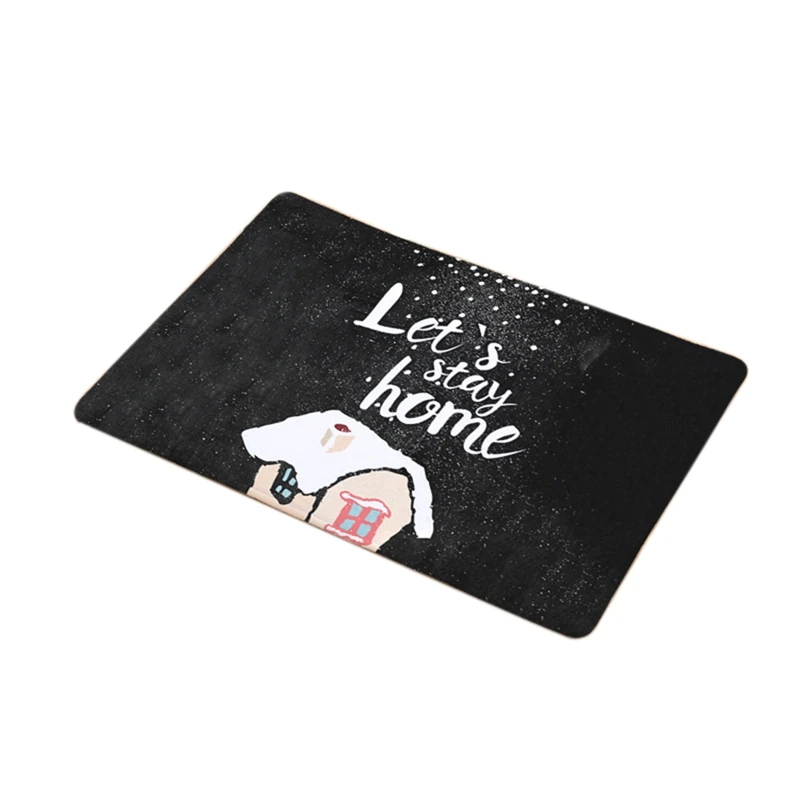 Doormat New Year Doormat Cute Warm House Printed Floor Mat for Home Welcome Doormats Indoor Home Carpets Decor 50x80CM navidad - Цвет: 4