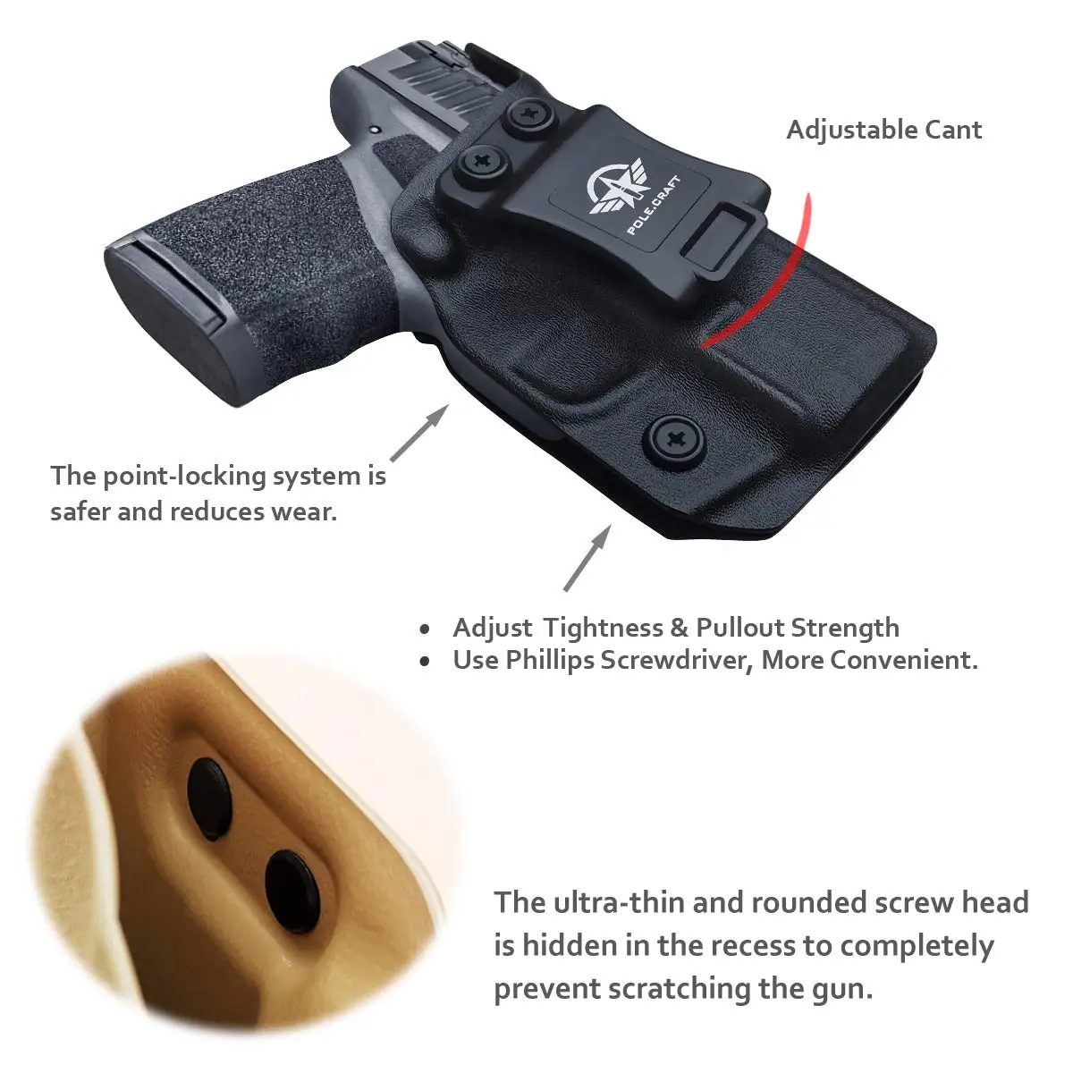Hellcat Holster IWB Kydex Holster Custom Fit: Springfield Armory Hellcat - Inside Waistband Concealed Carry - Cover Mag