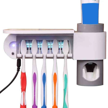 

Antibacteria Toothbrush Holder Disinfection Rack UV Automatic Toothpaste Squeezer Sterilization Toothbrush Dispenser