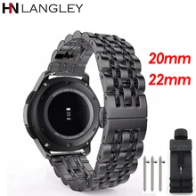 Ремешок для часов из нержавеющей стали для samsung Galaxy Watch 42 мм 46 мм сменный ремешок для samsung gear S2 S3 Classic/Frontier