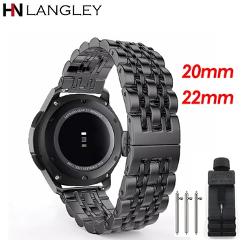 

Stainless Steel Watch Band for Samsung Galaxy Watch 42mm 46MM Wrist band Replacement for Samsung Gear S2 S3 Classic/Frontier