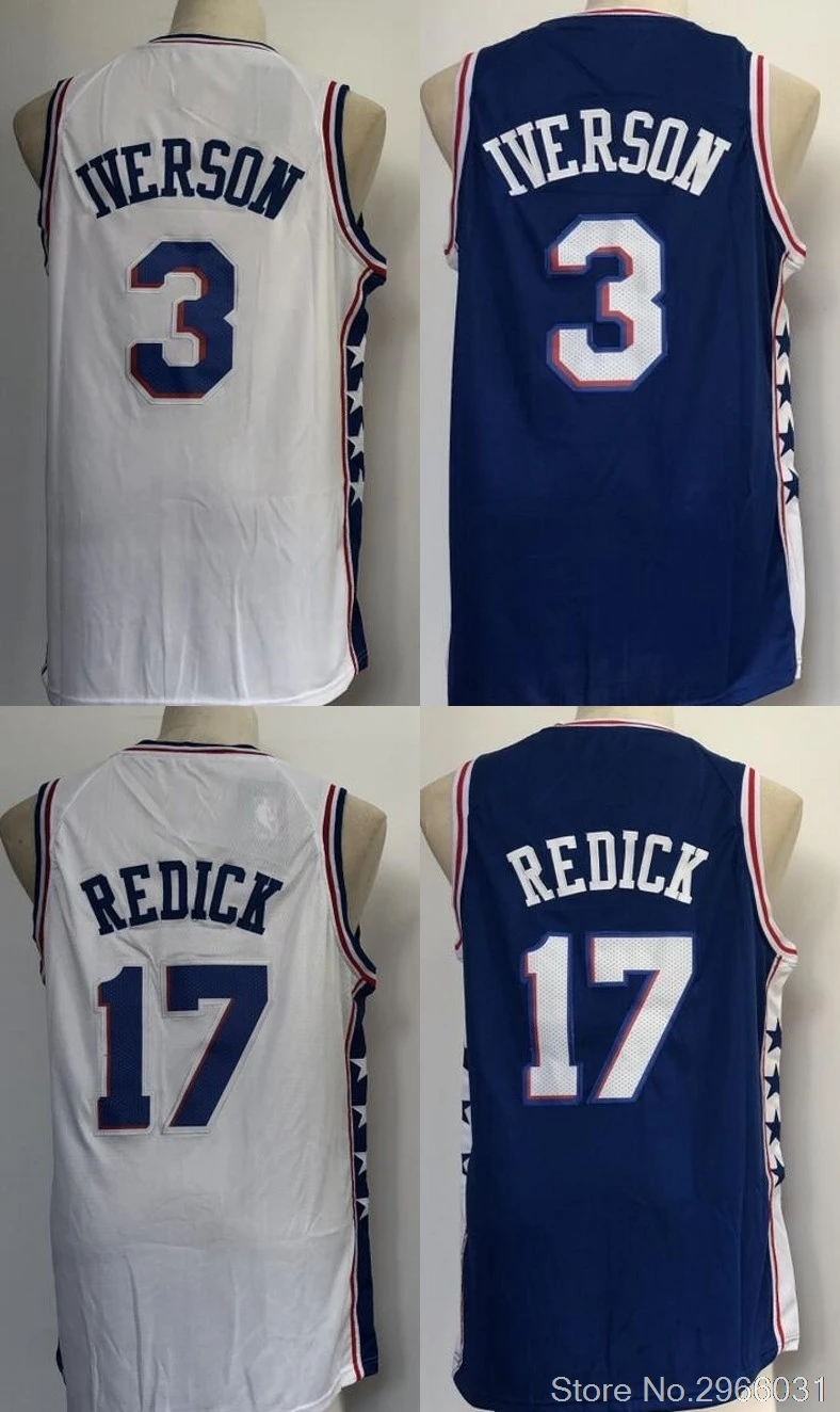 Мужская Высокая Школьная майка сшитая Размер S-XXL Allen JJ Redick Iverson 3 17
