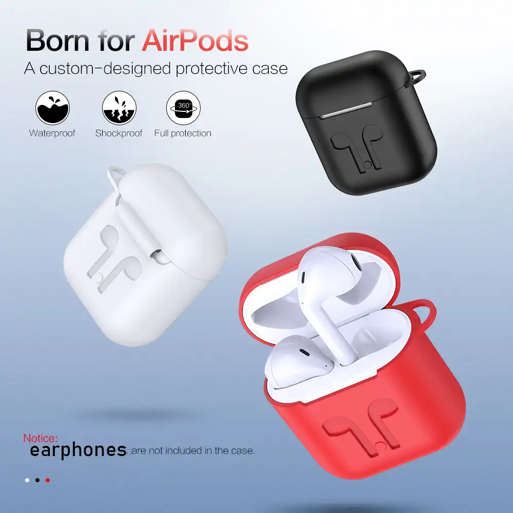 Soft Silicone Case For Apple Airpods Waterproof Headphones Cover