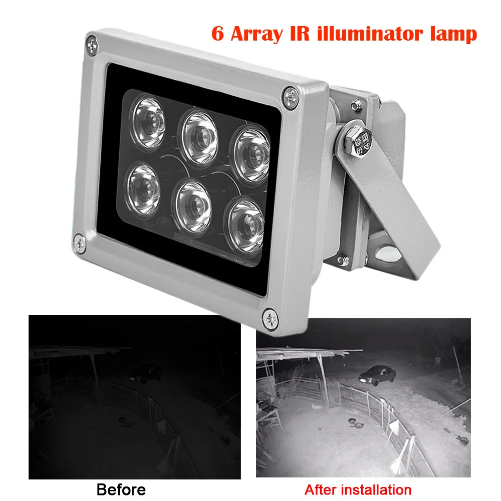 6 pces array ir led ao ar