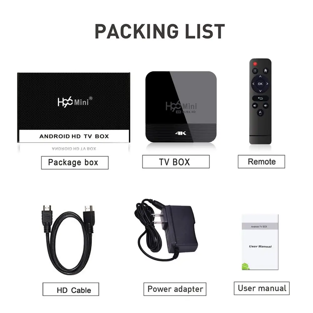 H96 mini H8 RK3228 Android 9,0 Smart tv Box 2,4G& 5G Wifi Blueooth телеприставка поддержка HD 1080P Netflix youtube Google store