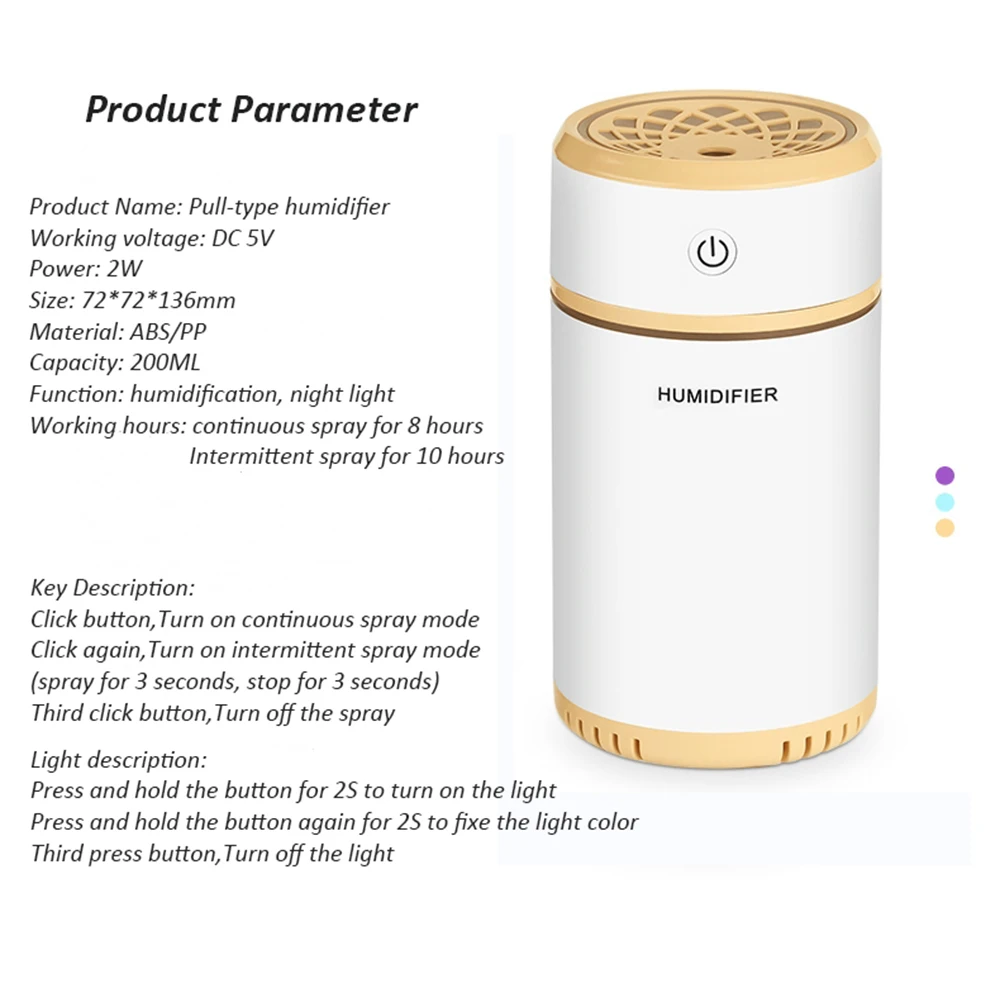 Kweey Humidificateur d'air, Mini Humidificateur Ultrasonique,avec