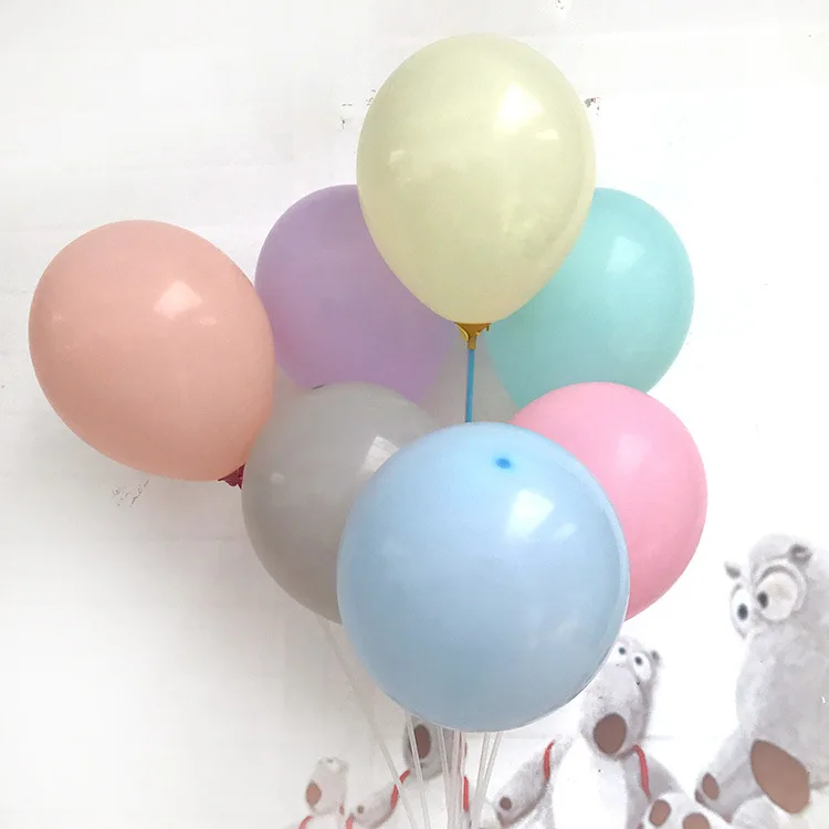 Manufacturers Supply Macaroon Color Balloon 10-Inch Thick Rubber Balloons Holiday Wedding Party Balloon Processing