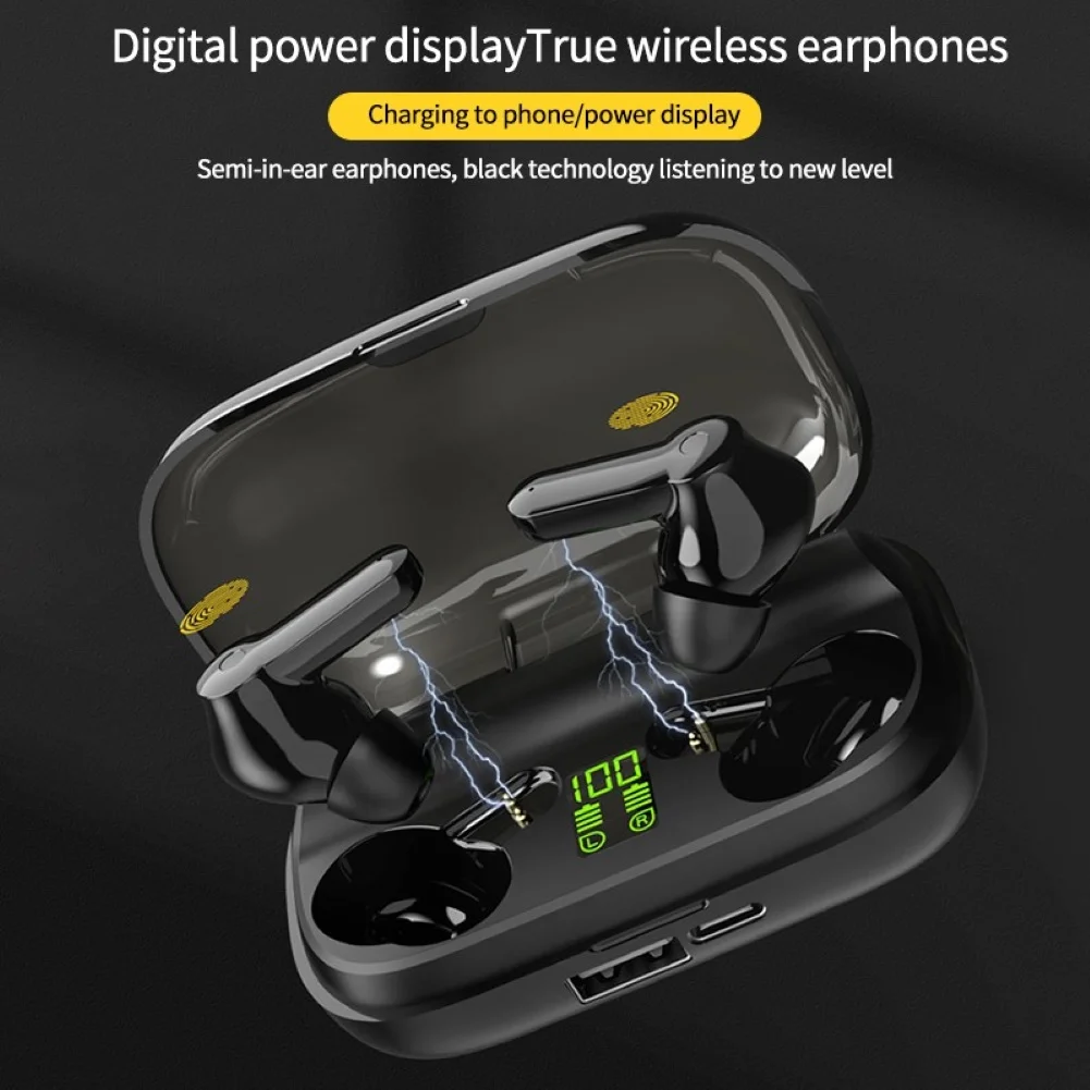 IWALK TWS Wireless Earbuds with 2000mAh Power Bank Charging Box Binaural Call Bluetooth 5 Earphone Touch Control Stereo Headset
