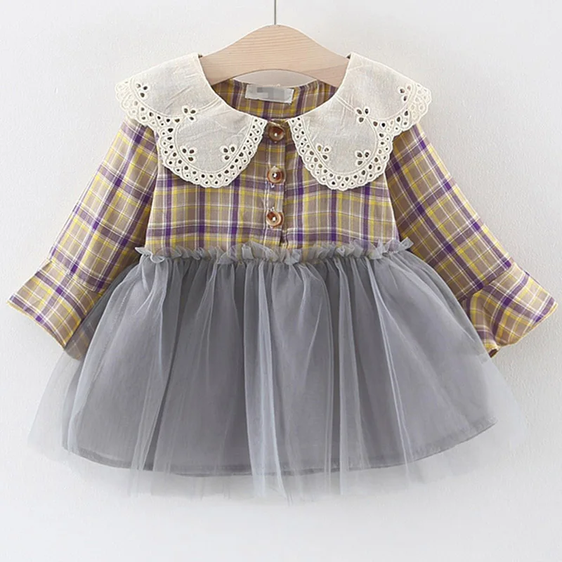 Sodawn/осенне-зимняя одежда для маленьких девочек платье принцессы с длинными рукавами и цветочным принтом+ меховой жилет утепленные кашемировые комплекты для девочек - Цвет: BN137-Yellow