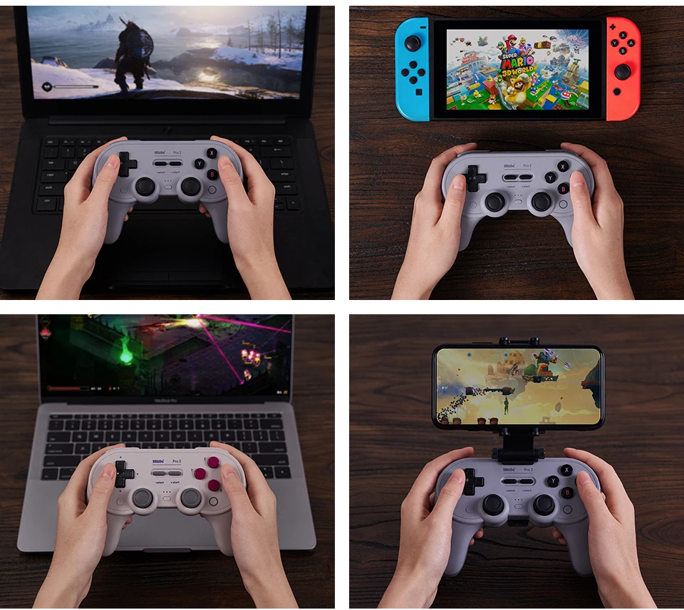 8BitDo Pro 2 Bluetooth Gamepad Controller with Joystick for Nintendo Switch, PC, macOS, Android, Steam & Raspberry Pi