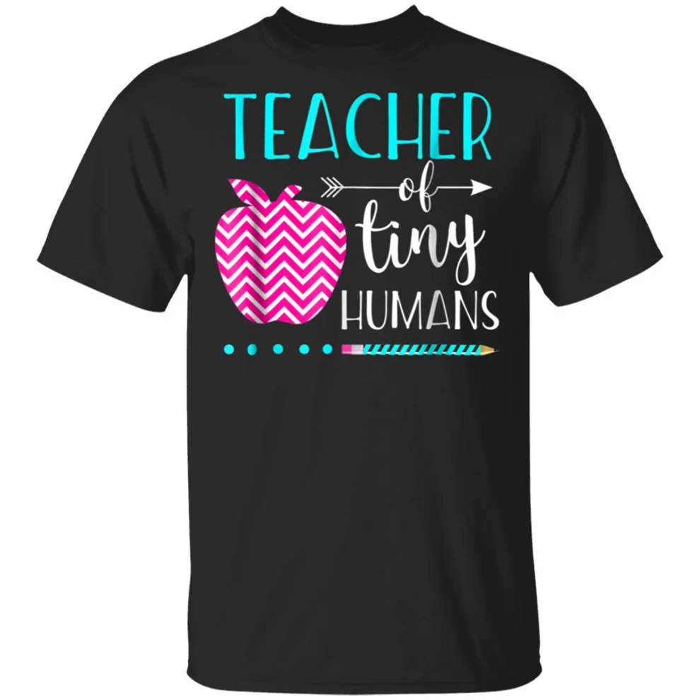 Черная футболка с надписью Teacher Of Tiny Humans для мужчин|Футболки| |