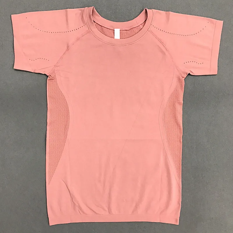 Летние быстросохнущие рубашки для йоги Женская сетчатая облегающая | Рубашки для йоги -4001111528166