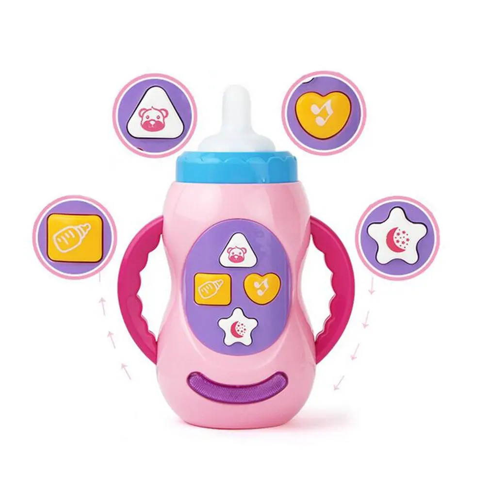 Детский безопасный Звук Музыка свет бутылка молока учебный музыкальный инструмент для кормления Ранние развивающие детские бутылки игрушки для детей