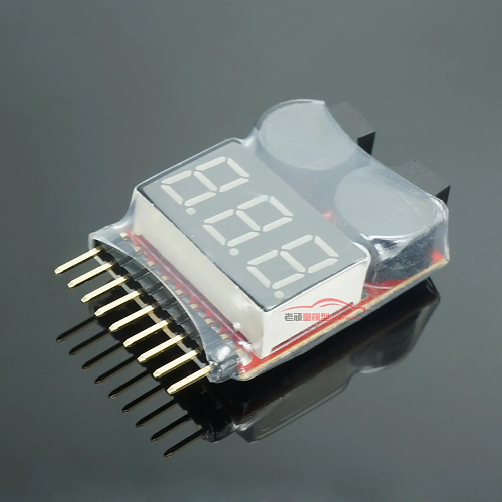 RC Car Parts Voltage Display Battery Low Alarm Buzzer BX100 1S-8S Meter Tester Lipo Battery Monitor Model Cars Drone Helicopter