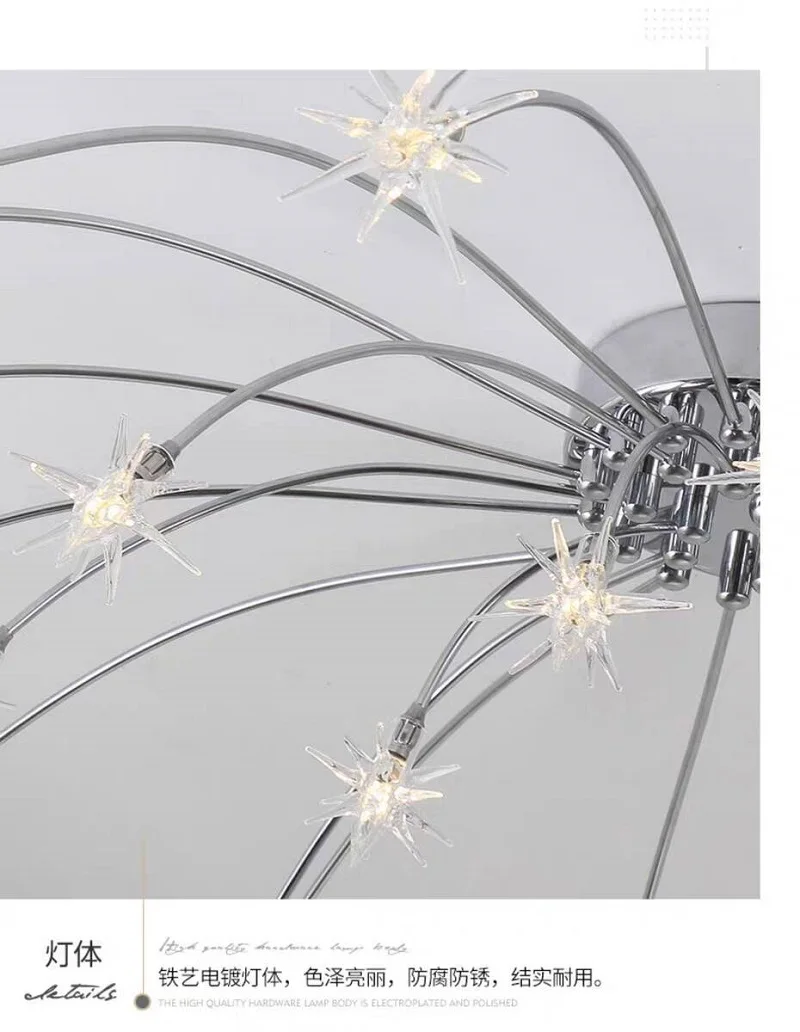 Living Room Bedroom Study Ceiling Lamp Modern Led Chandelier Star Decoration Lamp Romantic Children Bedroom Lamp G4 LED Ceiling