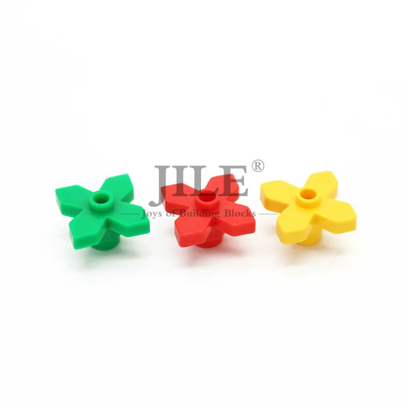 

Moc Plant Flower 2x2 Leaves Angular 4727 Four Leaf Garden DIY Enlighten Building Block Brick Compatible with Assembles Particles
