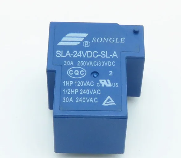 

SLA-24 V DC-SL-A Songle Electric Relay 5-Foot a Set of Normally Open 30A 24V Welding Machine Maintenance Only