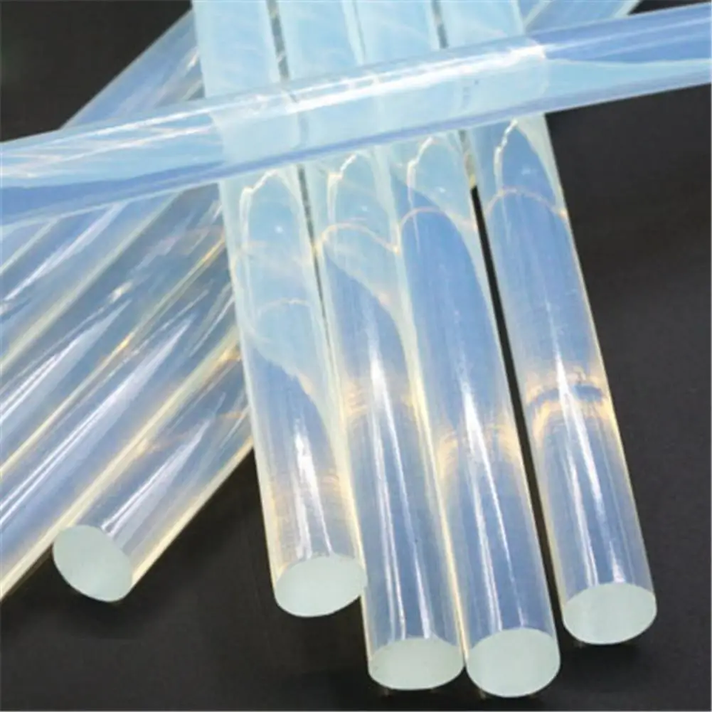 10pcs 7 X 100mm Hot Melt Gun Glue Sticks Transparent Plastic Sticks Home Power Heat Pistol Adhesive Tool Jewelry DIY Accessories