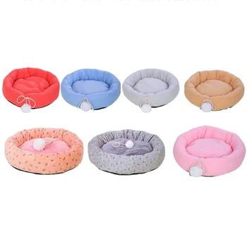 

Dog cat Round Breathable Lounger Sofa Cat Bed For Cat Dogs Super Soft Plush Pads Dogs Mat Dog Bed Washable Pet Cat mat Bed