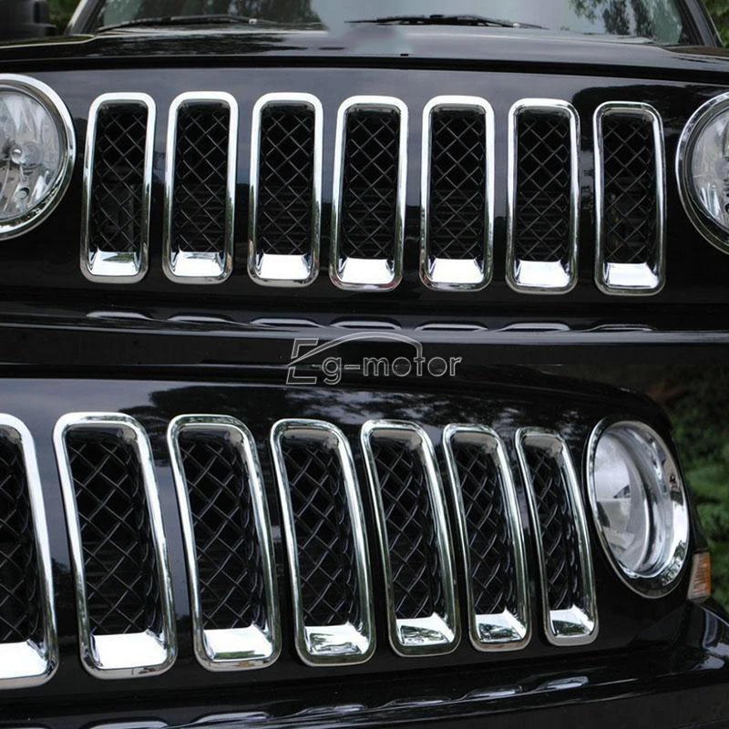 Автомобильные решетки GZRIVERRUN для Jeep Patriot аксессуары набор из 7 вставок передней