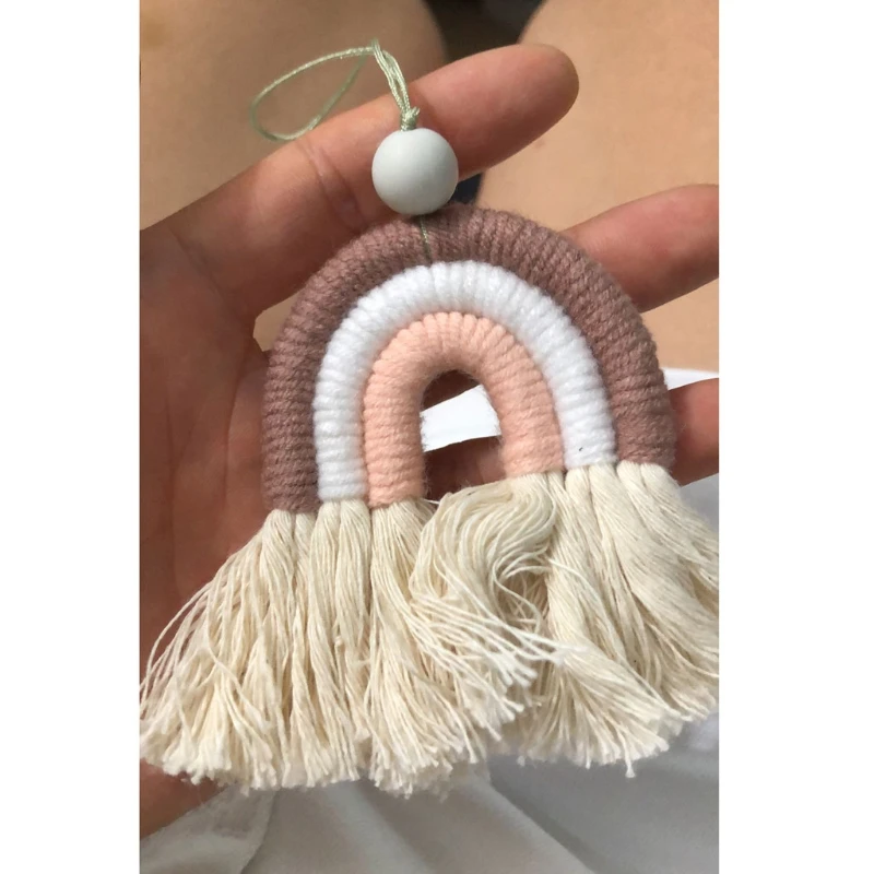 Nordic Handmade Rainbow Hanging Decoration Rainbow Wall Hanging Decor Scandinavian Kids Room Decoration Accessories Room Decor rainbow wall hanging decor