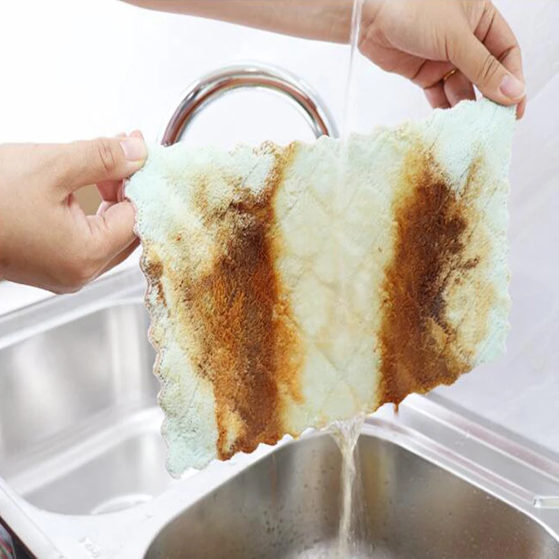 wipes kitchen daily dish towel,dish cloth,kitchen rag, non-stick  oil,cleaning cloth