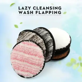 

Hot Microfiber Cloth Pads Facial Makeup Remover Puff Double Side Reusable Cotton Lazy Makeup Removal Sponge Face Cleaning Tool