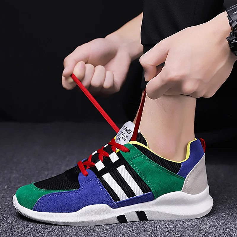 Spring New Style Men Sports Footwear Korean-style Breathable Mesh Running Shoes Travel Cortez Skate Shoes