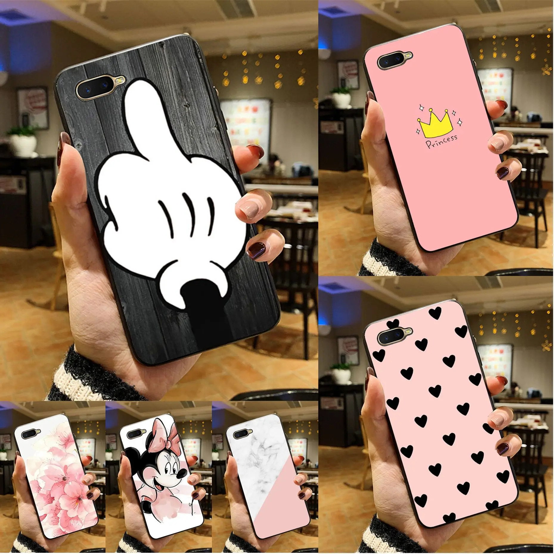 Красивый чехол для телефона с изображением цветов Микки Мауса DIY oppo f7 f5 f9 k1 a77 f3 reno