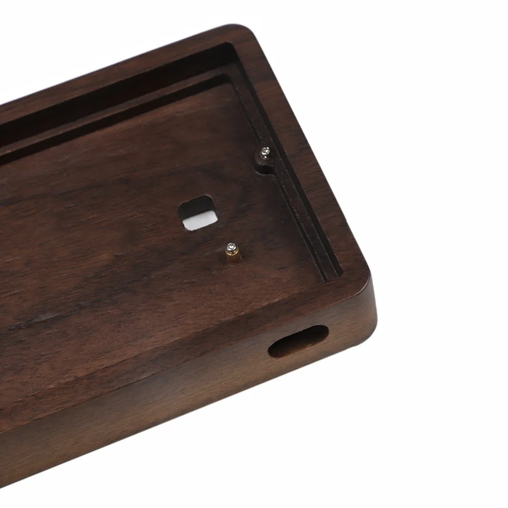 descanso de pulso de madeira maciça qmk via placa para mini teclado compatível com poker faceu
