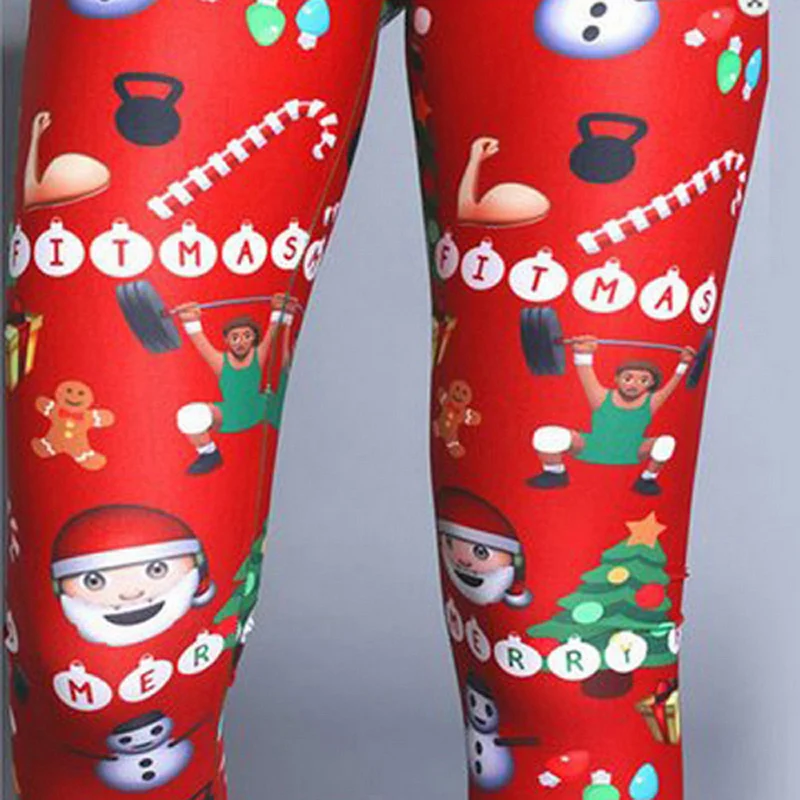 Женские рождественские леггинсы,, женские красные модные леггинсы, брюки с цифровым принтом, брюки, Стрейчевые штаны размера плюс для девочек