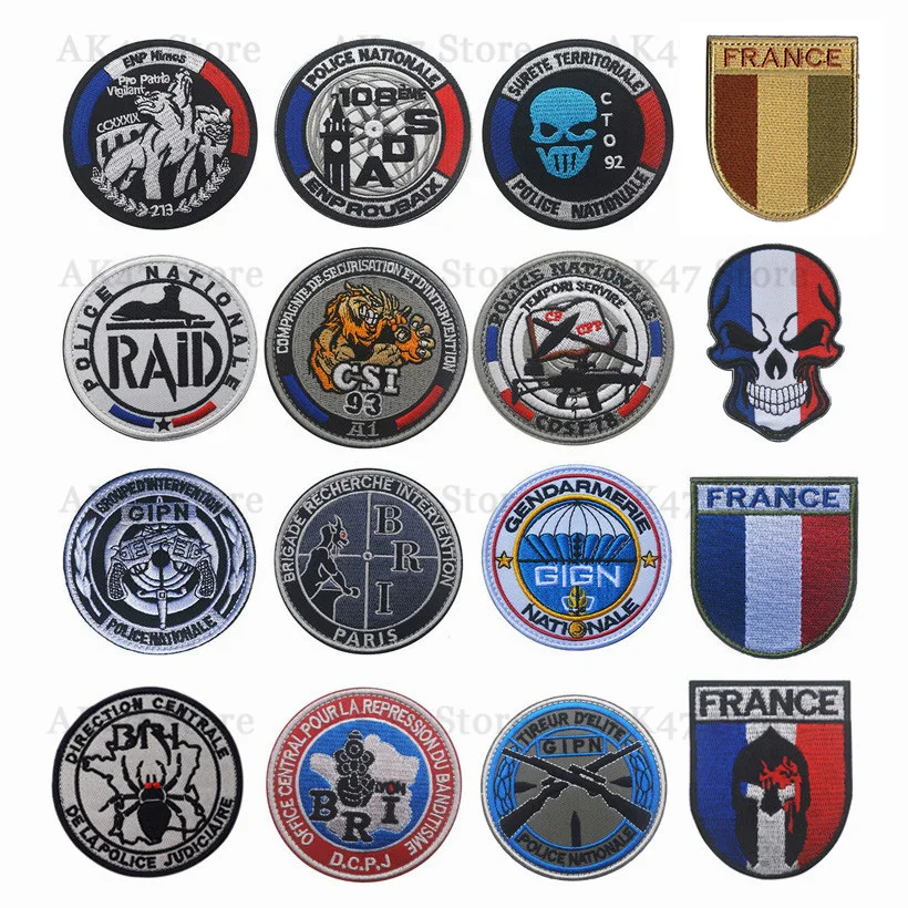 GlGN нашивки национальной полиции франции спецназа французской нашивка френки