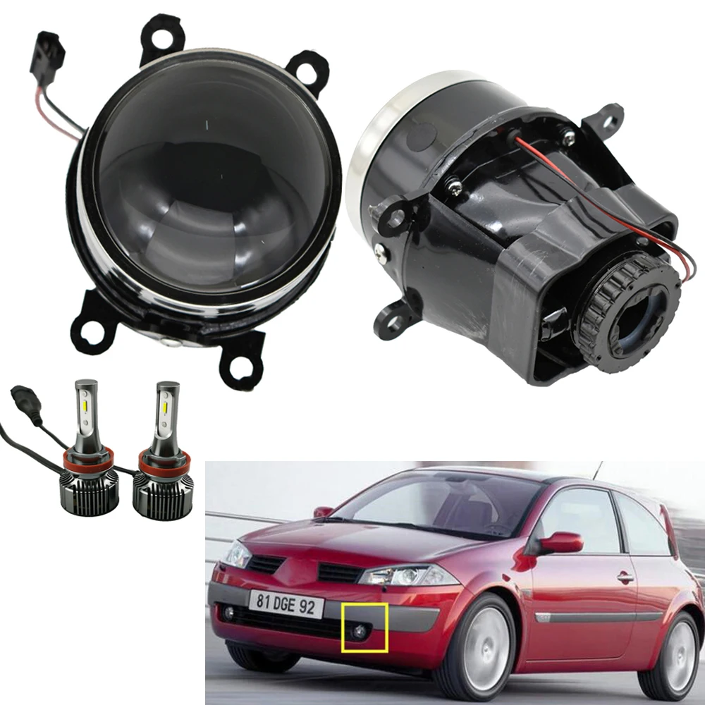 2шт HID Bi-xenon Противотуманные фары объектив проектора модернизированная D2H H11 лампа