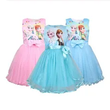 Детское платье для девочек платья принцессы Анны, Эльзы и Софии костюм Снежной Королевы для костюмированной вечеринки, фэнтези для детей, классическое бальное платье для свадебной вечеринки