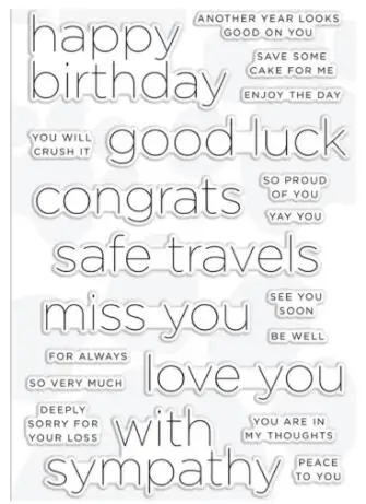 

word Transparent Clear Stamp for DIY scrapbooking/Card Making C576