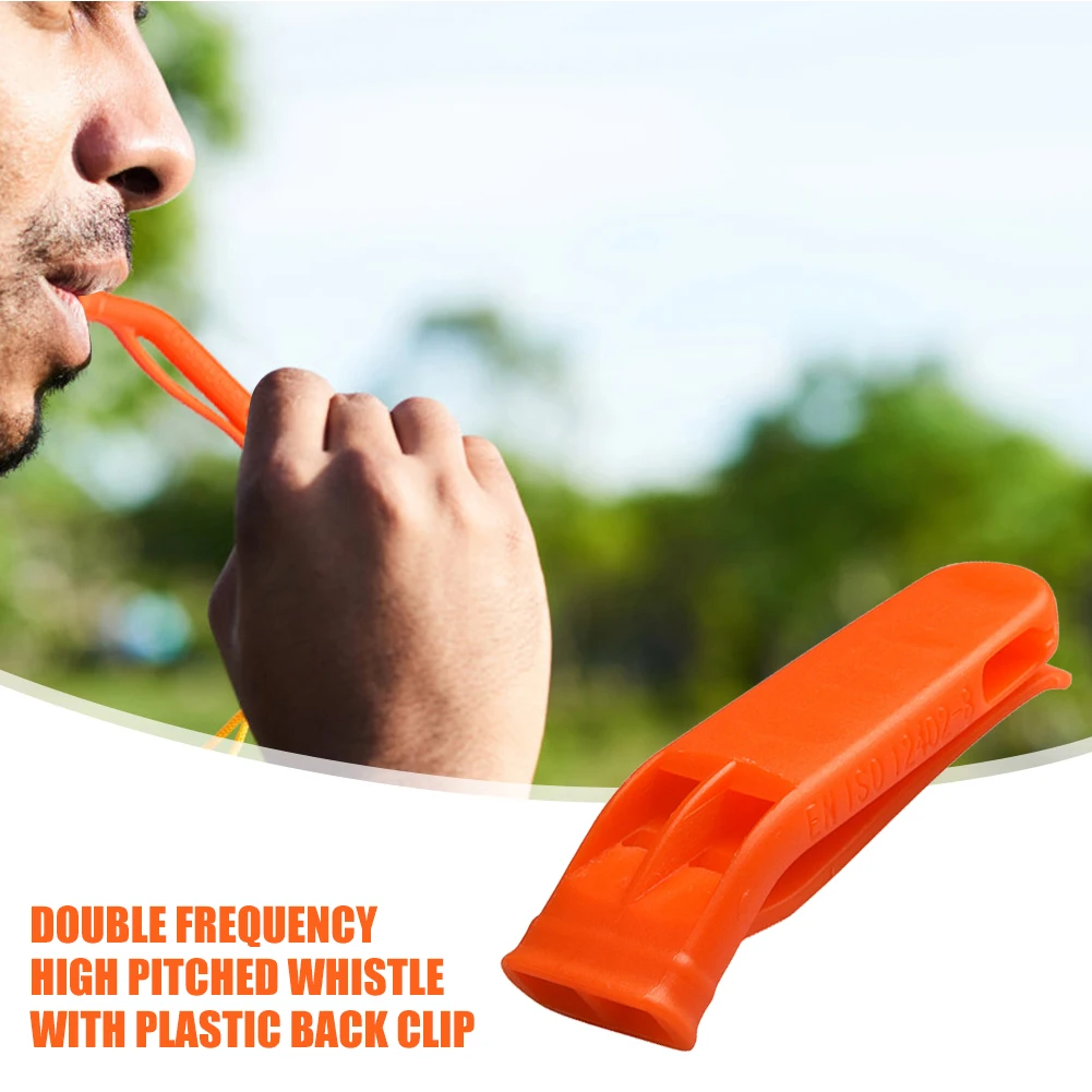 Outdoor Camping Survival Loud Whistle Sports Match Double Bande sifflet 5pcs 
