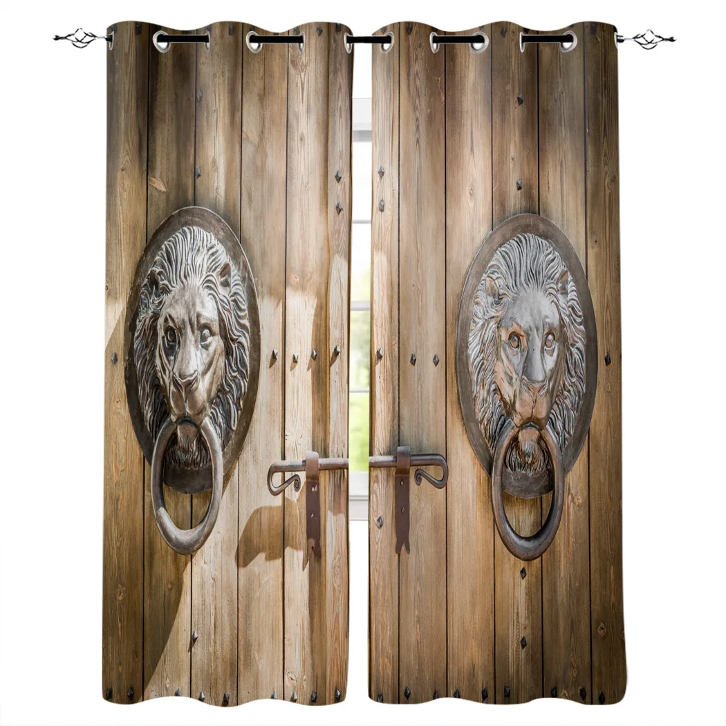 Деревянные дверные занавески Knocker с левом для детей гостиной кухни дома спальни оконная